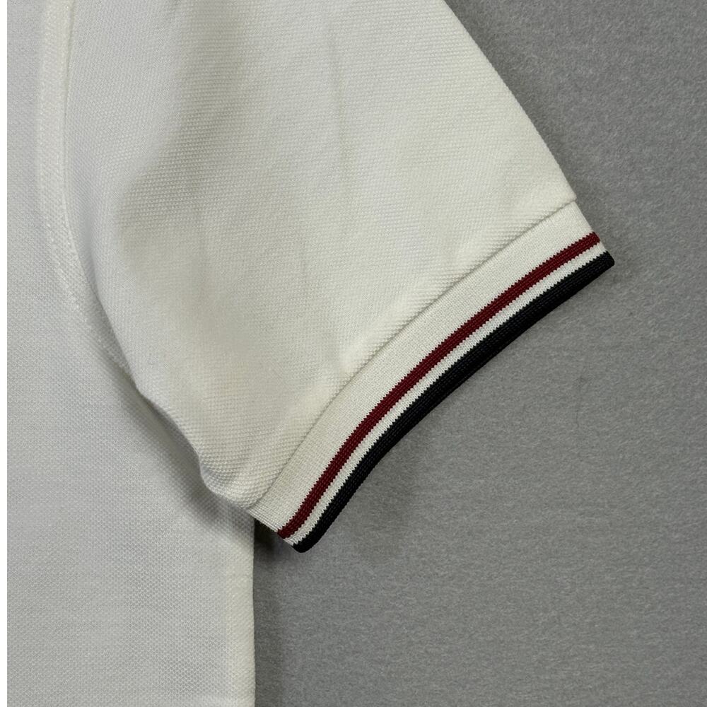 Fred Perry Short Sleeve Slim Fit Twin Tipped Polo Shirt, White Medium $110 - Picture 8 of 9